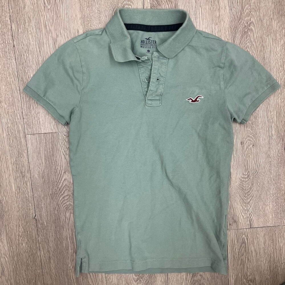 Hollister Co. green polo shirt Size XXS y2k surf school